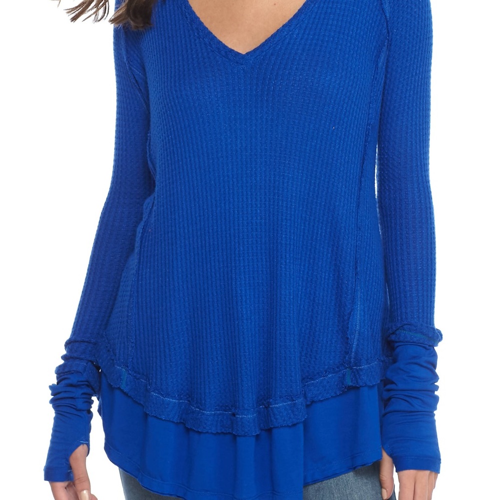 Blue Latina free people top